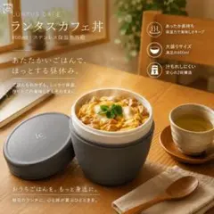 ASVELランタスカフェ丼ランチHLBCD800グレー800mlステン保温弁当箱のサムネイル