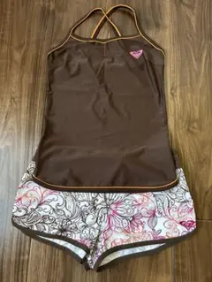 ROXY 水着 ブラウン 花柄 Mサイズ