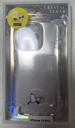 【新品未使用】スヌーピー クリスタルクリアケース iPhone 16 Pro