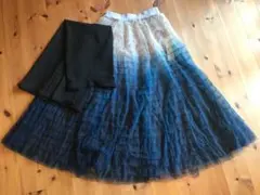 【新品】チュールスカート ロングティアードスカート イルミネーションカラー