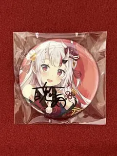 希少】ホロライブ 百鬼あやめ 直筆サイン C96缶バッジ