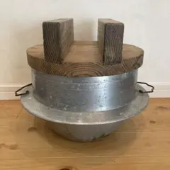 羽釜　昭和レトロ　口径約24センチ　高さ約18センチ 羽釜 昭和レトロ 口径約24センチ 高さ約18センチ