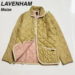 【LAVENHAM】キルティングジャケット レディースM ベージュ　ピンク