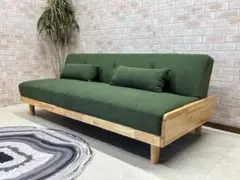 ソファーベッド　ソファ　コーデュロイ　カーキ　北欧風　新品