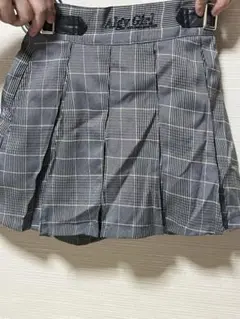 新品‼️アルジー♡グレー系チェック プリーツスカートスパッツ付 xxs