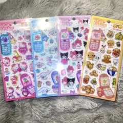 サンリオ　平成はっぴーフォン シールセット シール　キティ　クロミ　シナモン