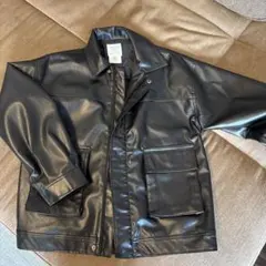 Ciaopanic Typy キッズ ブラックレザー風ジャケット XXL