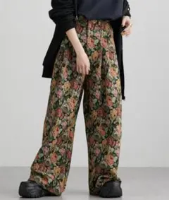 総柄ジャガードワイドパンツ Soiunique スワユニーク