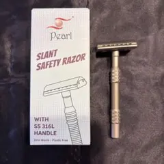 [美品]Pearl Semi Slant ステンレスハンドル 両刃カミソリのサムネイル