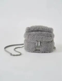 Darich ダーリッチ　フェイクファーショルダーミニバッグ GRY