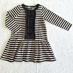 ケイトスペード　ボーダーワンピース　フリル　リボン付き　100サイズ