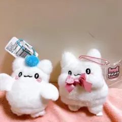 はなまるおばけ カラフルサクランボマスコット　まるまるスイーツチャーム　ピンク