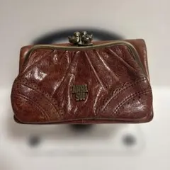 アナスイ 財布 ローズガーデン ブラウン レザー がま口 スタッズ 金具