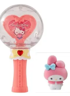 カプセルステッキ ハローキティ ふわふわフロッキードール マイメロ おまけつき