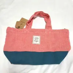 riz au lait　ファスナーミニトートバッグ　バイカラー