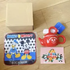 ディズニー ミッキー 蓋付き マグカップ 赤 ハンカチ
