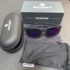 SAYSKY RUNSTAR サングラス ブラック/パープル