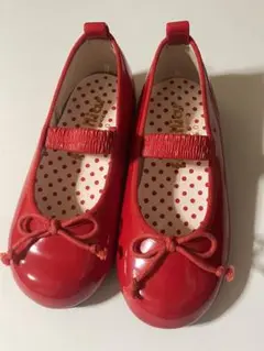 美品　familiar バレエシューズ　赤　15cm