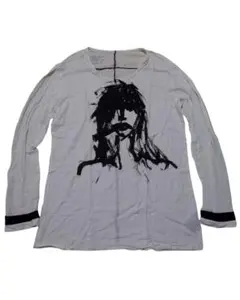 bajra 長袖 プリントカットソー 白