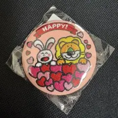 たべっ子どうぶつ　バレンタイン　刺繍缶バッジ　らいおん　うさぎ