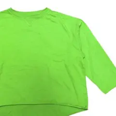 新品未使用 Riding High クロップド丈 Tシャツ 七分袖 キミドリ