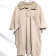 GEORGE★Lサイズ メンズ ベージュ ポロシャツ カジュアル 海外 USのサムネイル
