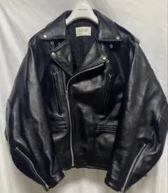 ほぼ未使用 ビューティフルピープル ダブルエンド ライダースジャケット 40 黒 中古・古着通販】beautiful people (ビューティフルピープル) ダブル