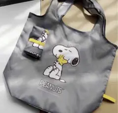 PEANUTS スヌーピートートバッグ グレー