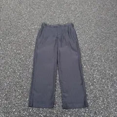90s00s PERRY ELLIS ワイドスラックス ストライプ レーヨン混