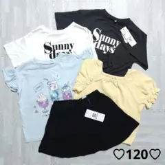 まとめ売り女の子☆120☆半袖トップス☆Tシャツ☆ショートパンツ☆スカッツ