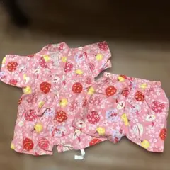 ピンク 甚平 70cm