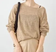 新品 BRILL 日本製リネンコットンリラックスプルオーバー ブラウン