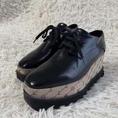 美品 ステラマッカートニー エリス スニーカー ブラック 35 箱付き 極美品✨】ステラマッカートニー 箱付き 厚底シューズ エリス 35