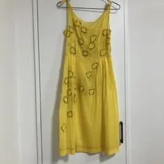 フィロソフィーアルベルタフェレッティ イエロー キャミワンピース ビーズ刺繍のサムネイル