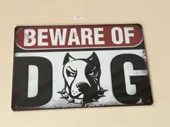 BEWARE OF DOG ブリキ看板 インテリア