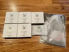 ゆうかお茶石鹸 60g4個＋石鹸10g ＋試供品セット＋泡立てネット 