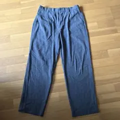 ユニクロ タックワイドパンツ ブラッシュドツイル グレー　サイズL