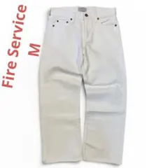 Fire Service 日本製 ホワイトデニム ワイドパンツ 白デニム Mのサムネイル