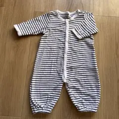 プチバトー　Petit Bateauベビーロンパース 60-70cm ボーダー