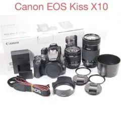 キャノンCanon EOS kiss X10 ダブルズームキット EOS DIGITAL キヤノン デジタル一眼レフカメラ Kiss X10 ダブルズーム