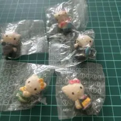 ハローキティー ストラップ 5個セット レトロ 人形 可愛い カバヤ