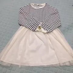 140　楽天　bee ニット　チュールワンピース　ドレス