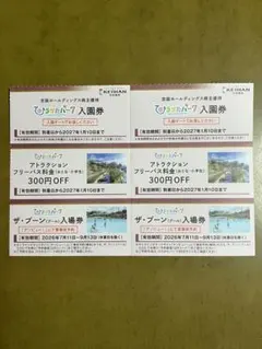 ひらかたパーク 株主優待券 入園券、フリーパス割引券、プール券　2名様分のサムネイル