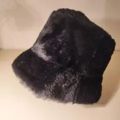 バケットハット 黒　ファー　ブラック