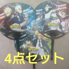 僕のヒーローアカデミア 4点セット ヒロアカ くら寿司 うちわ 缶バッジ