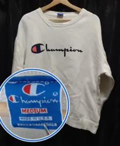 80s Champion スウェット M 白 ビンテージ