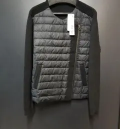 新品未使用 SoClose　ノーカラー　ダウンジャケット　ニット切り替え　LL