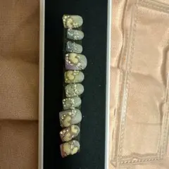 ハート型装飾 ネイルチップセット