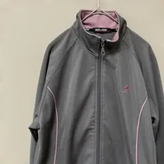 カンゴールスポーツ　フルジップトラックジャケット(L)グレー　ワンポイント刺繍