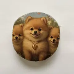 ハンドメイド　ポメラニアン　まるポーチ
